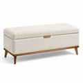 Banc de rangement en tissu et bois chêne 120x45x40 cm