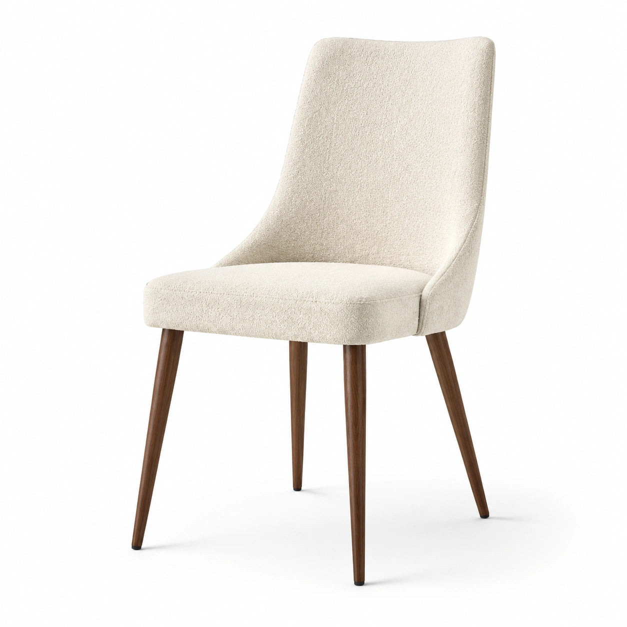 Chaise en bois et polyester crème